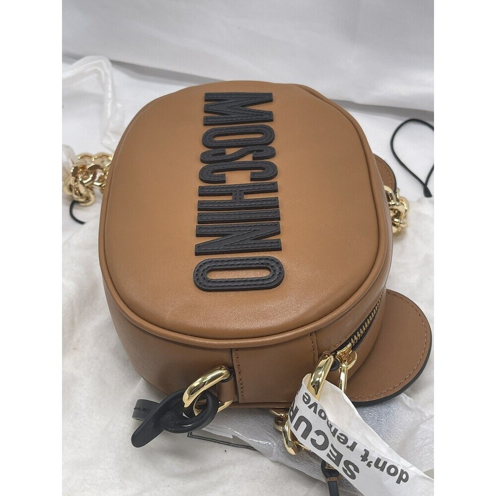 Moschino Teddy Bear Face Leather Shoulder Bag New - Picture 13 of 16